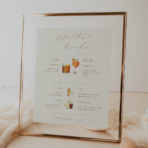Poster Assinatura De Taupe OASIS Bebe Sinal De Bar De Cas
