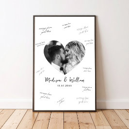 Poster Assinatura do Convidados de Casamento em Foto