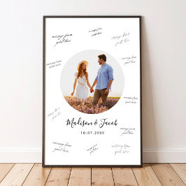 Poster Assinatura do Convidados de Casamento na Foto