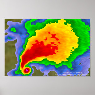 Pôster Assinatura do radar do Supercell - do "eco gancho