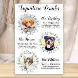 Poster Assinatura Elegante Bebe Pet Wedding Dog 3 Foto<br><div class="desc">Signature Drinks de seus animais de estimação! Inclua seu melhor cachorro, melhor gato e qualquer animal de estimação no seu casamento com seu próprio bar de bebida para seus hóspedes. Perfeito para amantes de cães, e um bar especial de cães será um sucesso no seu casamento. Branca simples, mas elegante,...</div>