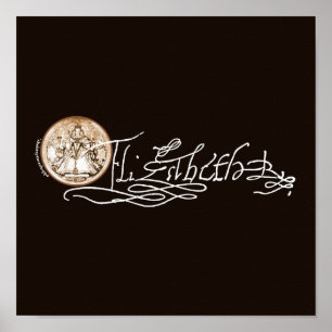 Pôster Assinatura Elizabeth I (Versão 2)