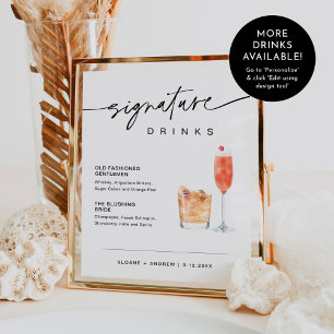 Poster Assinatura EVERLEIGH Bebe Sinal de Casamento 8x10