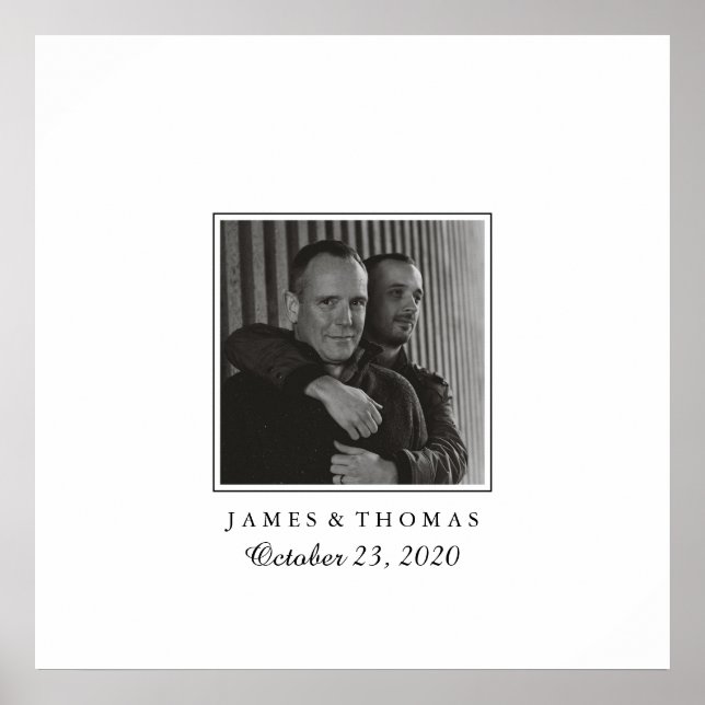 Pôster Assinaturas de Convidado para Casamento de Fotogra (Frente)