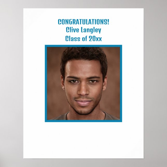 Poster Assinaturas de fotos de Formando editáveis (Frente)