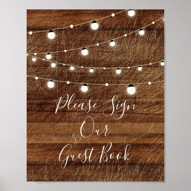 Pôster Assine nosso Livro de Convidados 8x10 (Frente)