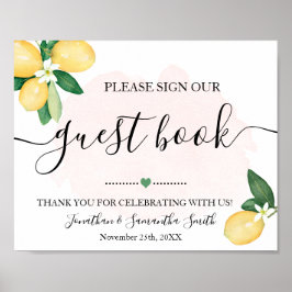 Poster Assine nosso Livro de Visitas Chuva de Lembranças 