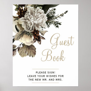 Poster Assine nosso sinal de casamento no inverno do livr