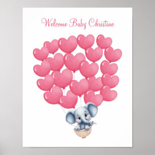 Poster Assine um Balão, Cartaz do Livro de Visitas, Livro