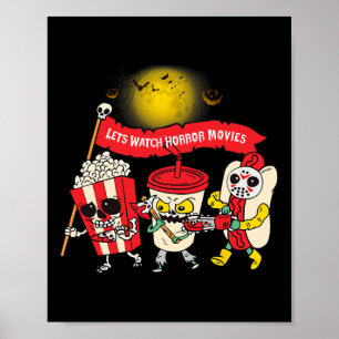 Poster Assista Filmes Horrores Halloween Engraçado Fantas