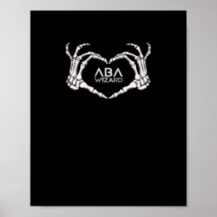 Poster Assistente Clássico - Skeleton Mãos Coração