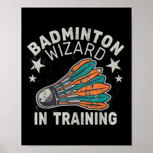 Poster Assistente De Badminton Na Formação De Shuttle Spo (Frente)
