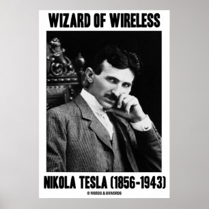Pôster Assistente De Nikola Tesla Sem Fio (1856-1943)
