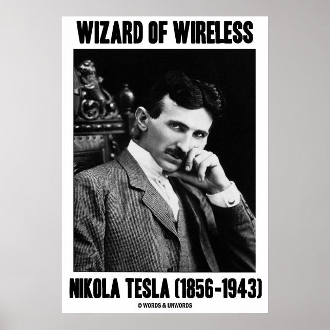 Pôster Assistente De Nikola Tesla Sem Fio (1856-1943) (Frente)