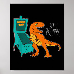 Poster Assistente de Pinball do Dinossaur - Pict do Jogad