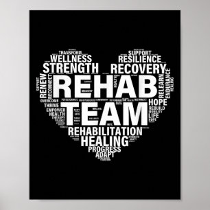 Poster Assistente de Reabilitação da Terapia Física da Eq