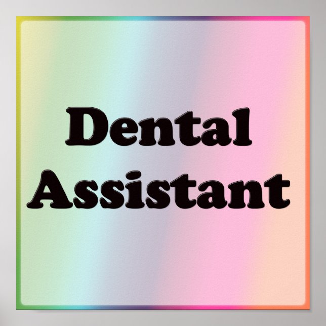 Poster Assistente dentário (Frente)
