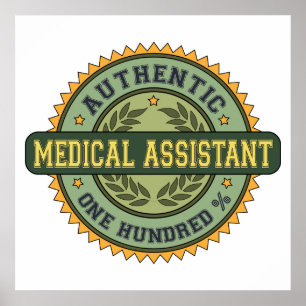 Pôster Assistente médico autêntico