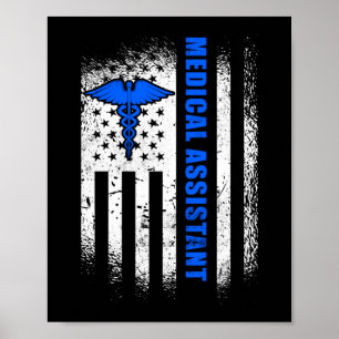 Poster Assistente médico Indicador Patriótico Americano C