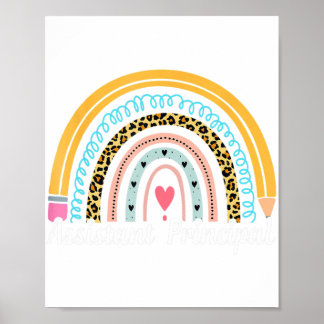 Poster Assistente Principal Leopard Rainbow Apreciação W
