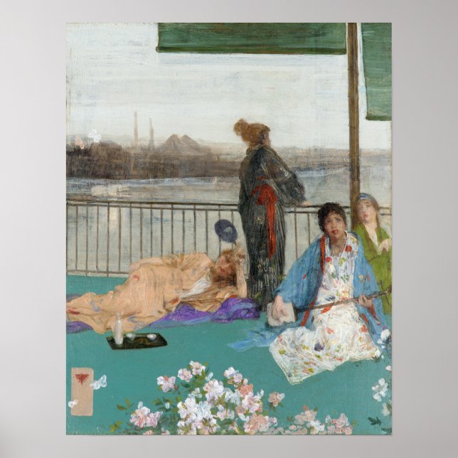 Poster Assobiador - Variações em Cor da Carne e Verde (Frente)