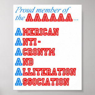 Poster Associação americana do Anti-Acrônimo e da