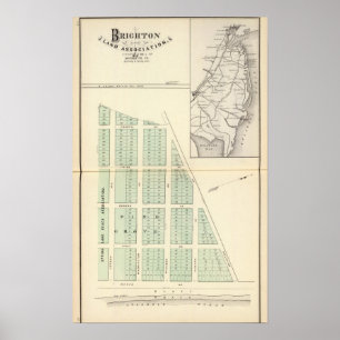 Poster Associação da terra de Brigghton, lago adjacente