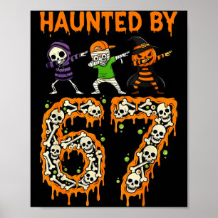 Poster Assombrado por 6-7 Esqueleto de Halloween Dabbing