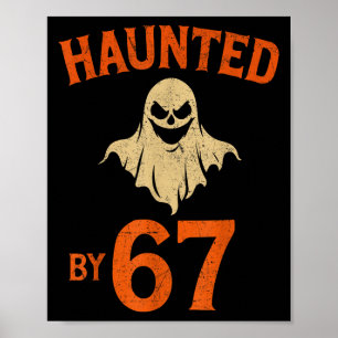 Poster Assombrado por 6 7 Seis Sete Fantasma de Halloween