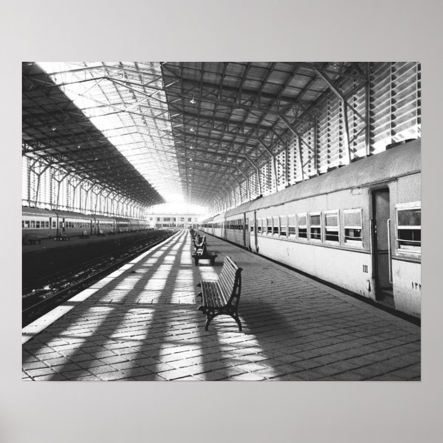 Poster Assuã Egito, Interior da Estação de Trem da Barrag (Frente)