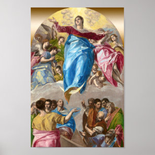 Poster Assunção El Greco restaurada da Virgem Altar