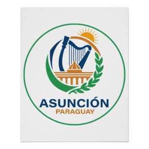 Pôster Assunção Paraguai América do Sul