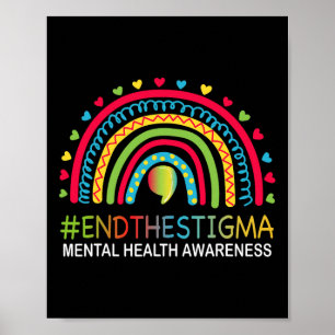 Poster Assuntos De Saúde Mental Acabam Com O Estigma Rain