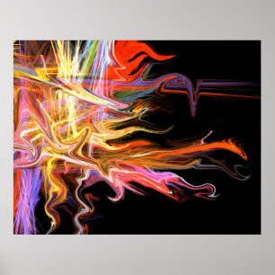 poster assustador das belas artes do fractal do