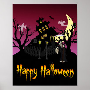 Poster Assustador Halloween