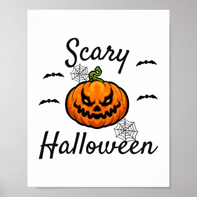 Poster Assustador Halloween (Frente)