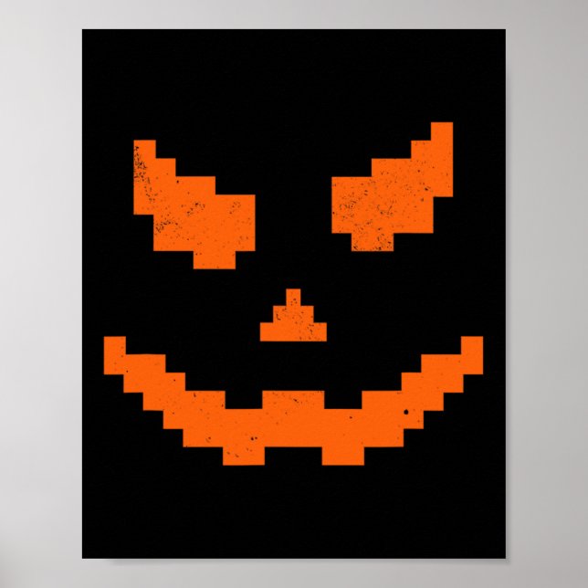 Poster Assustador Halloween Jack O Lanterna Pumpkin Mau s (Frente)
