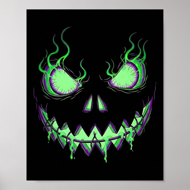 Poster Assustador Pumpkin Jack O Lantern Spooky Crianças  (Frente)