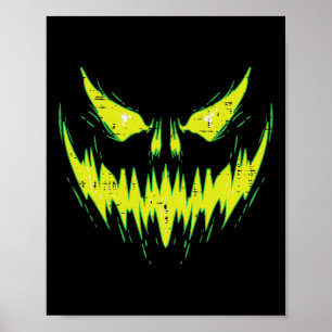 Poster Assustador Pumpkin Jack O Lanterna Face Homens do