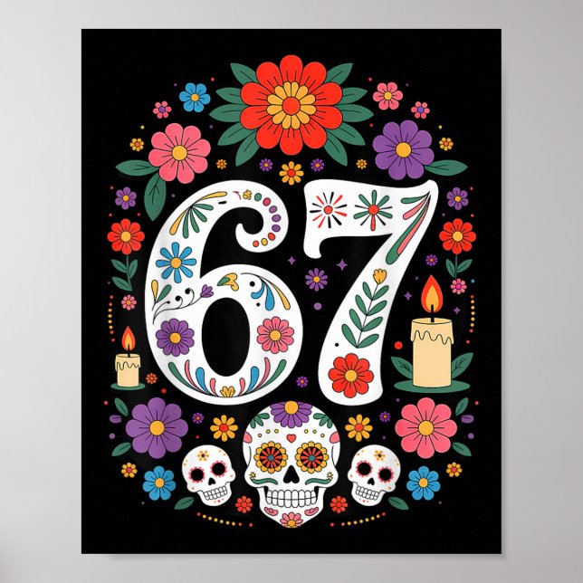 Poster Assustador Seis Sete Tendência 67 Geração Alfa  (Frente)