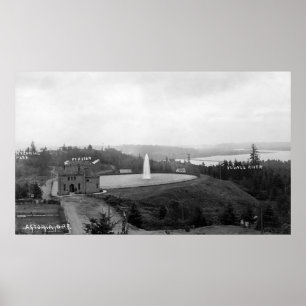 Pôster Astoria, Oregon Resevoir e forte Astoria