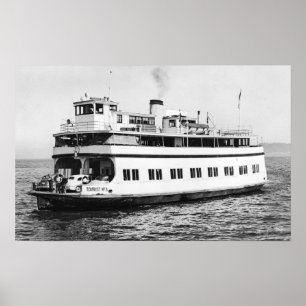 Pôster Astoria, Oregon View of Ferry Astoria Photograph