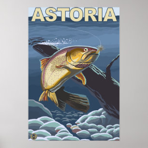 Pôster Astoria, secção transversal da truta de
