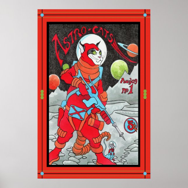 poster Astro-Gatos (Frente)