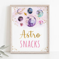 Astro Snacks Pink Dourado Space Birday