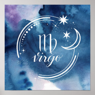 Poster Astrologia da Aquarela - Virgem