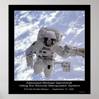 Pôster Astronaut Gernhardt-STS-69 Shuttle Mission NASA