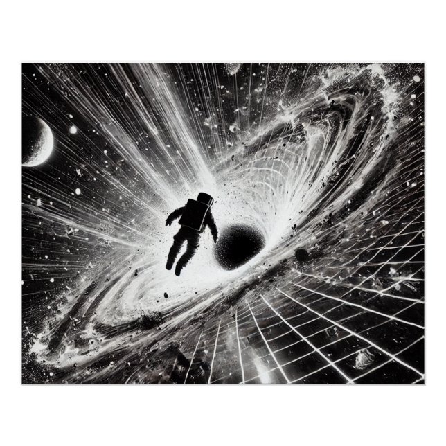 Pôster Astronaut im Strudel des Schwarzen Lochs – Dramati (Frente)