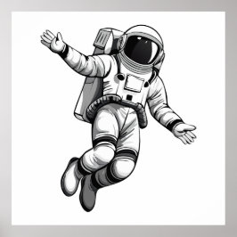 Poster Astronaut in space