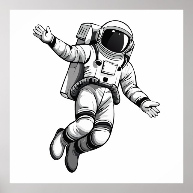 Poster Astronaut in space (Frente)